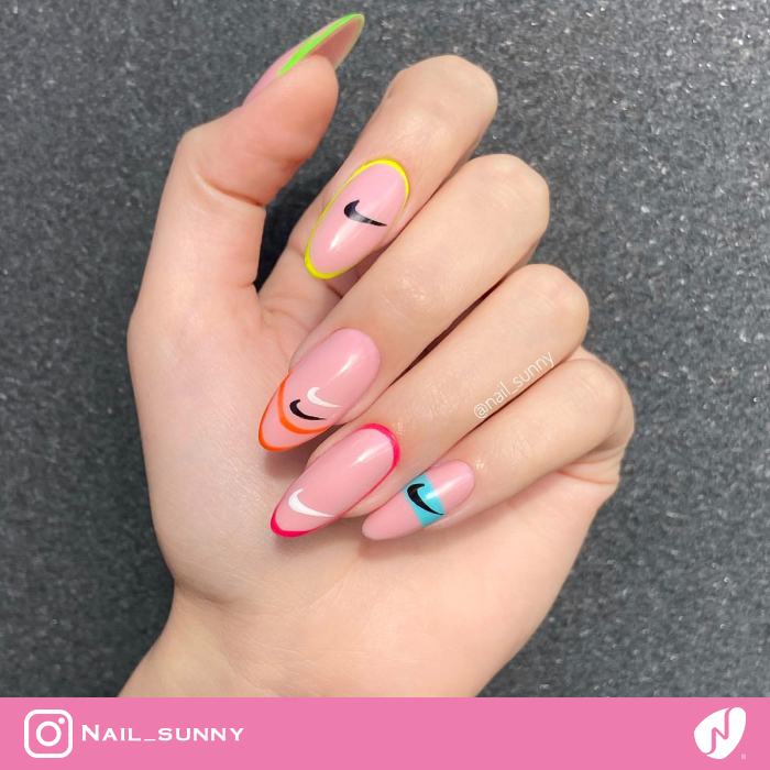 Nike Colorful French Nails
